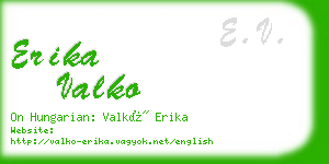 erika valko business card